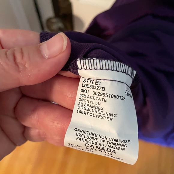 Purple Satin Le Chateau Party Dress - Picture 6 of 6